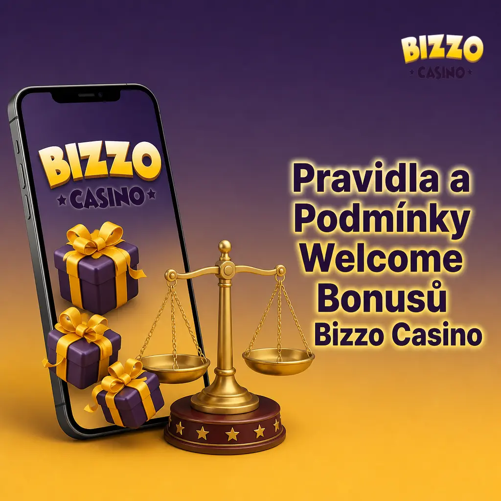 Pravidla a podmínky welcome bonusu Bizzo Casino – požadavky na wagering, vklad a aktivaci bonusu pro nové hráče.
