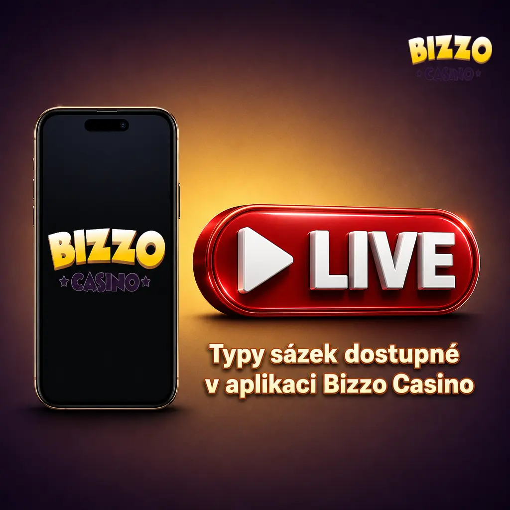 Typy sázek v aplikaci Bizzo Casino: jednoduchá, kombinovaná, systémová, live sázka a Cash Out pro sportovní zápasy.