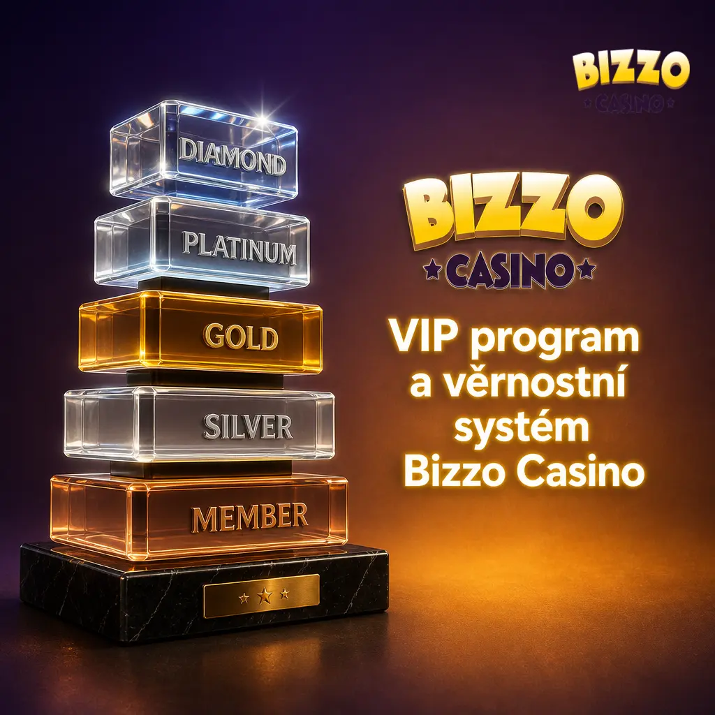 VIP program Bizzo Casino: pět úrovní, cashback až 15 %, body za sázky a exkluzivní výhody pro VIP Elite hráče.