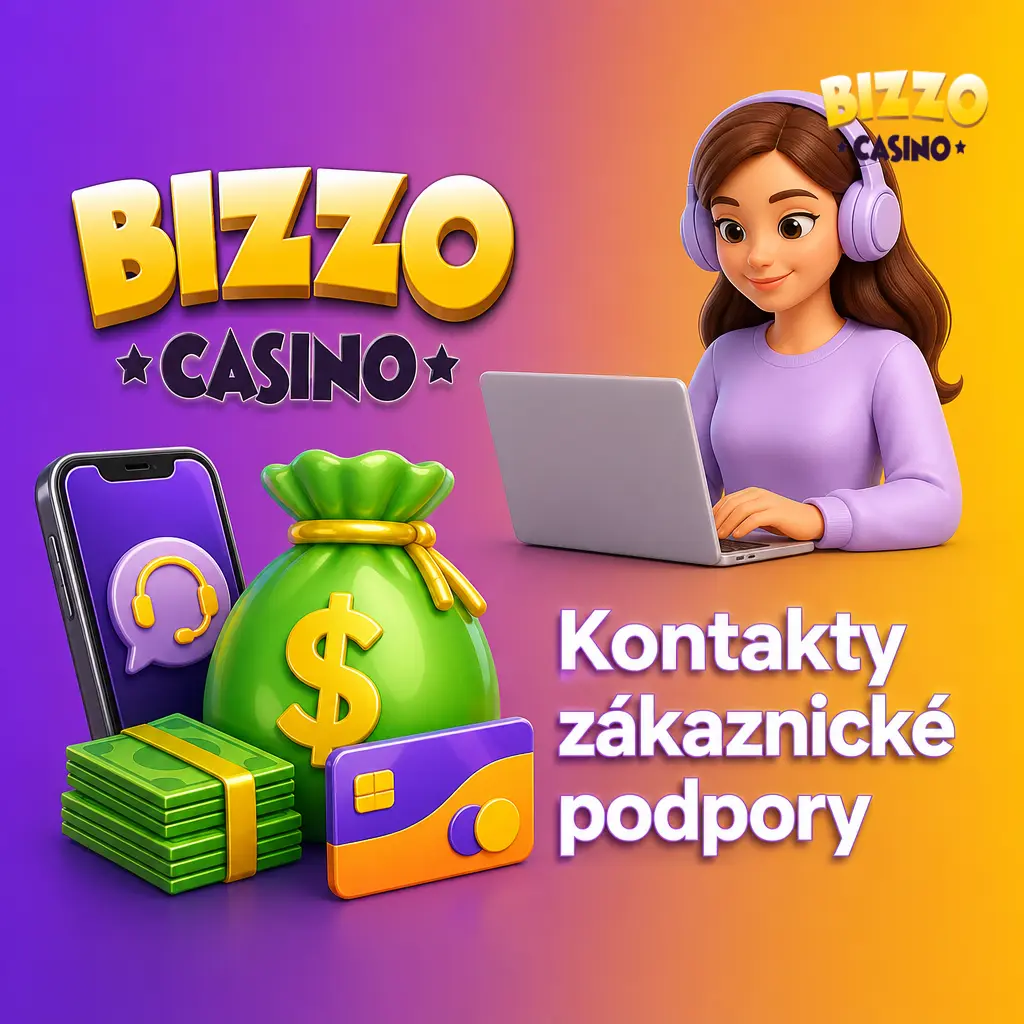Kontakty zákaznické podpory Bizzo casino: živý chat 24/7, e-mail support@bizzocasino.com a sekce FAQ