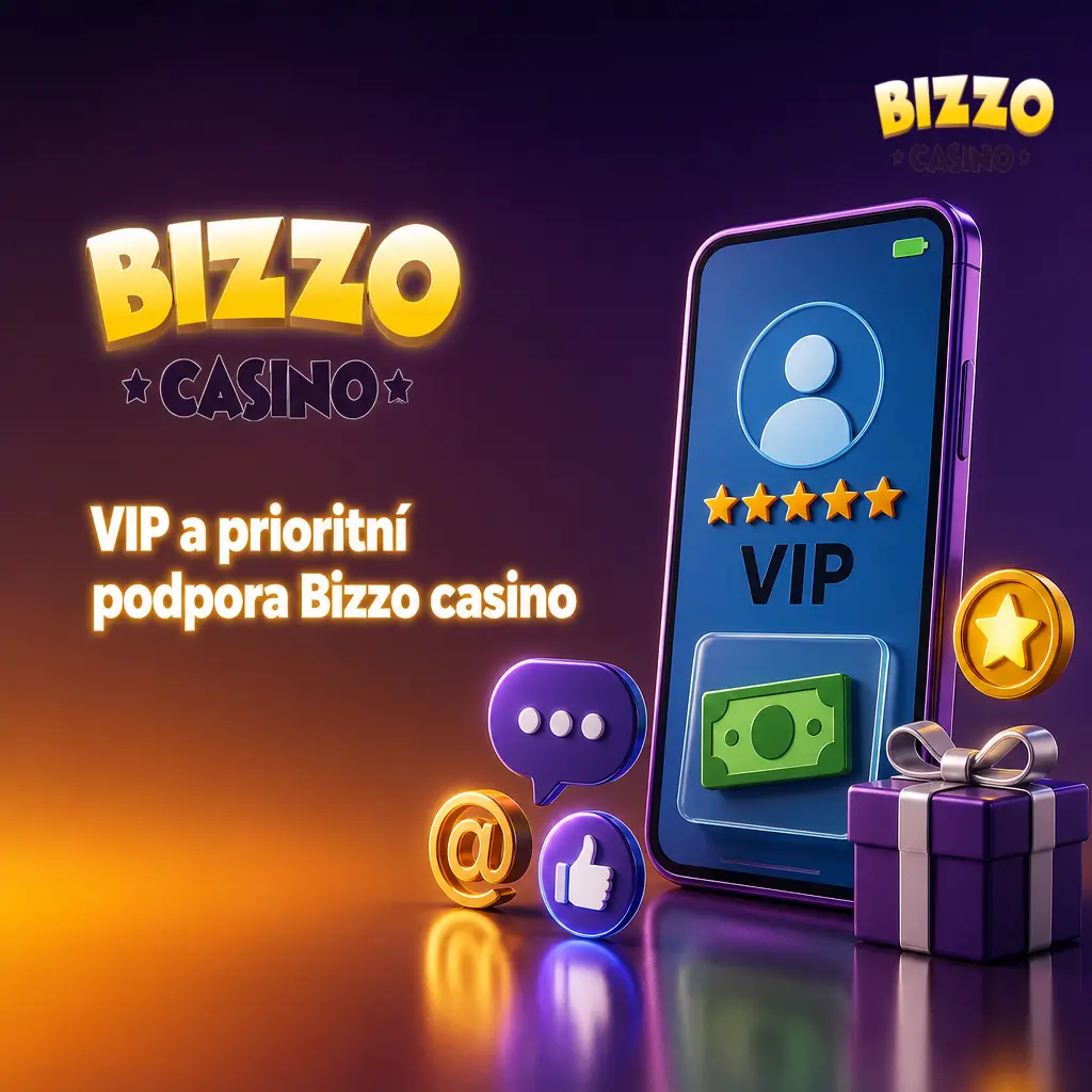 VIP a prioritní podpora Bizzo casino pro věrné hráče s rychlejším řešením dotazů a výběrů